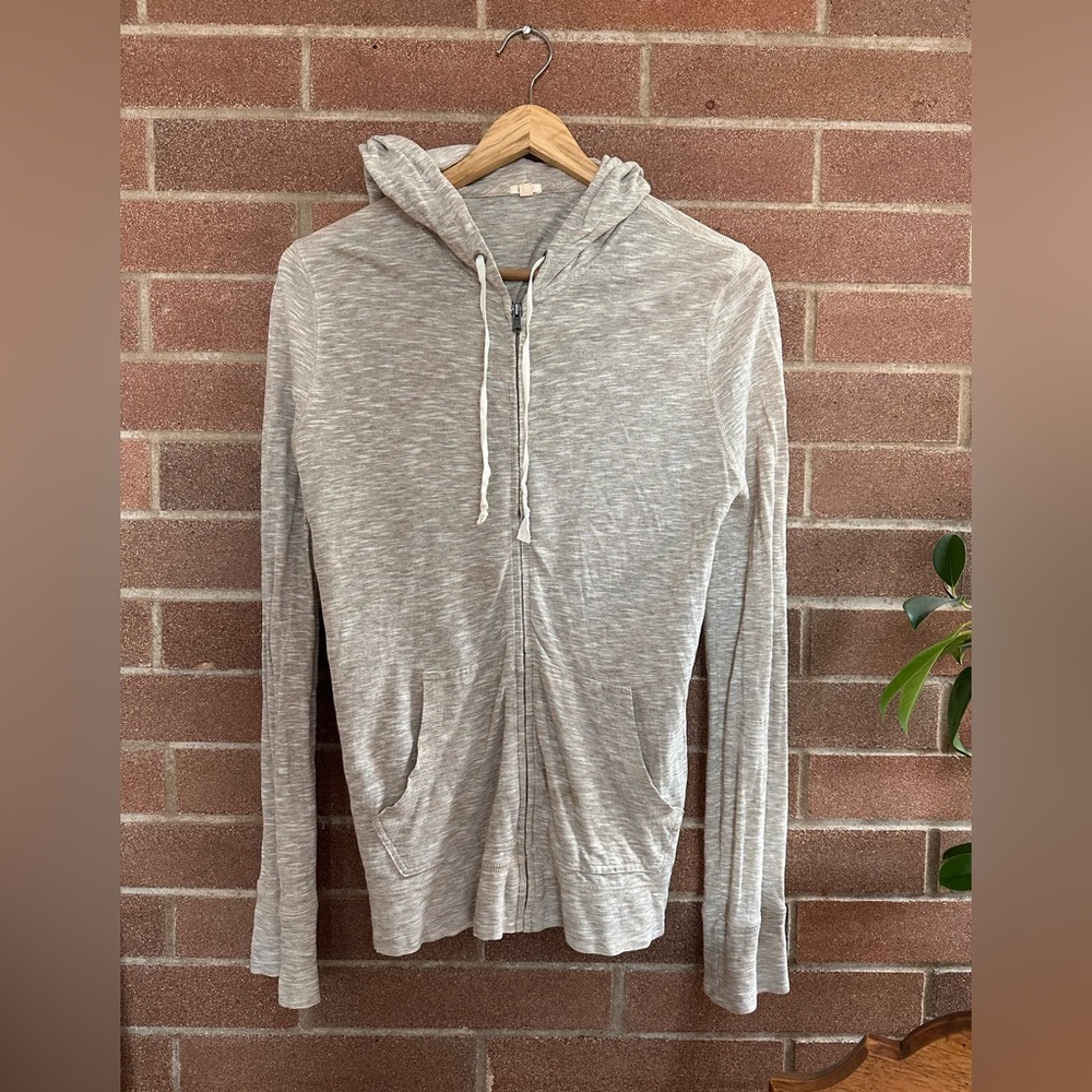 J Crew XS lightweight cotton x wool zip hoodie